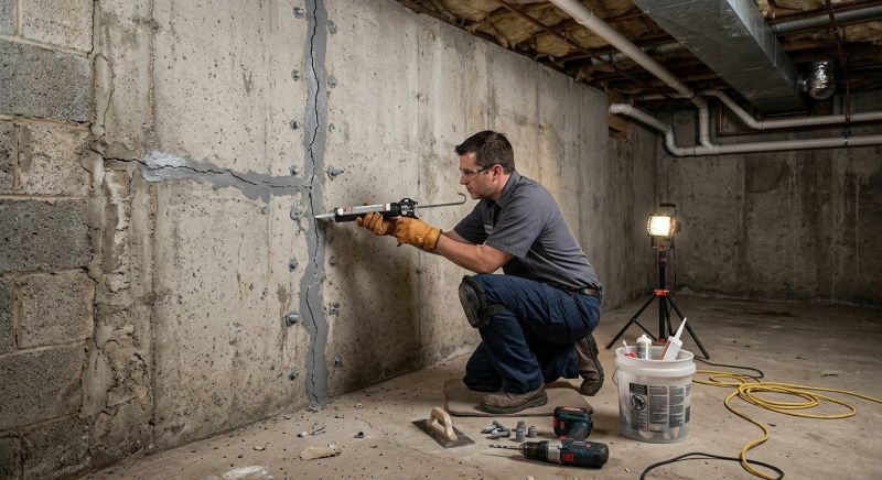 Basement Crack Repair in Prosper, TX