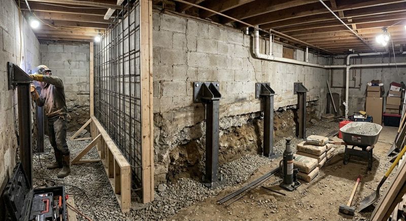 Basement Stabilization in Prosper, TX