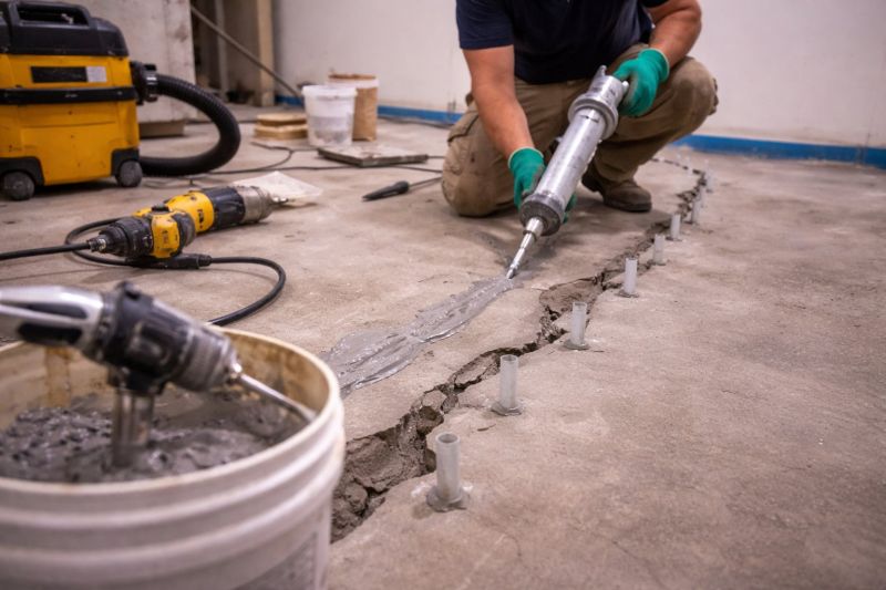 Cracked Basement Floor Repair in Prosper, TX