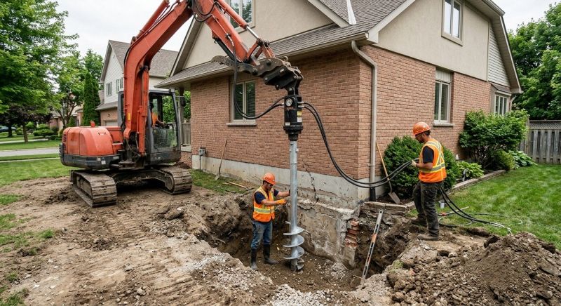 Helical Pile Installation in Prosper, TX