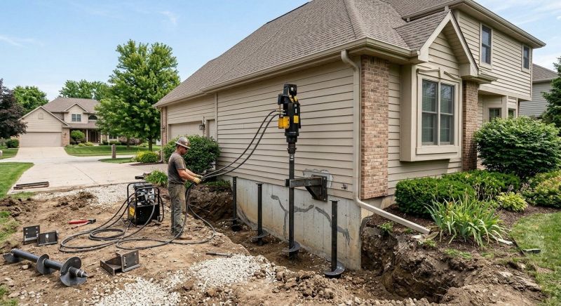 Helical Pile Installation in Prosper, TX