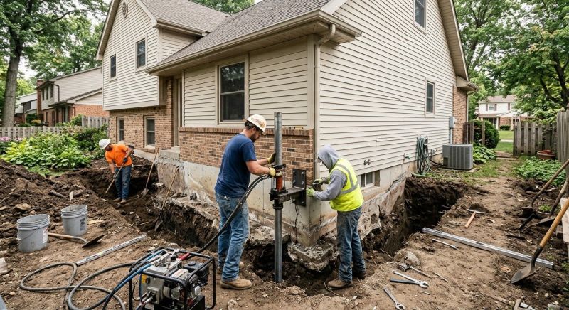 House Foundation Repair in Lewisville, TX