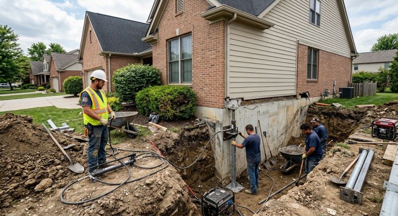 Sinking Foundation Repair in Denton County, TX