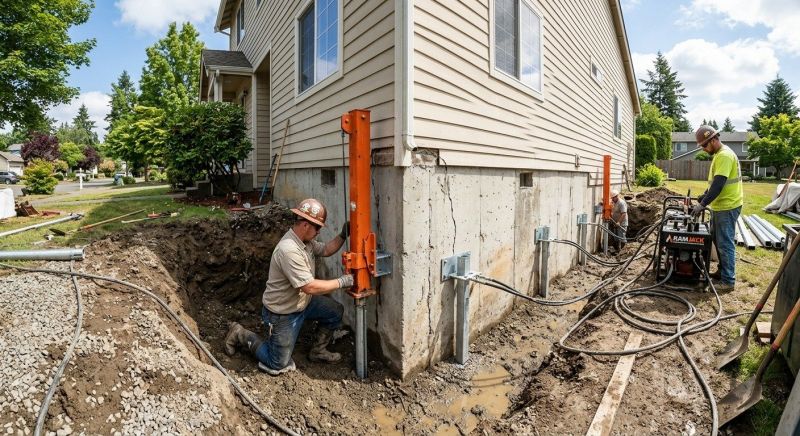 Sinking Foundation Repair in Denton, TX